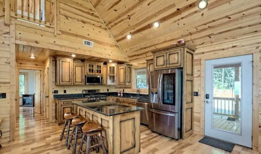 Wood kitchen design built by Pinkerton home builders